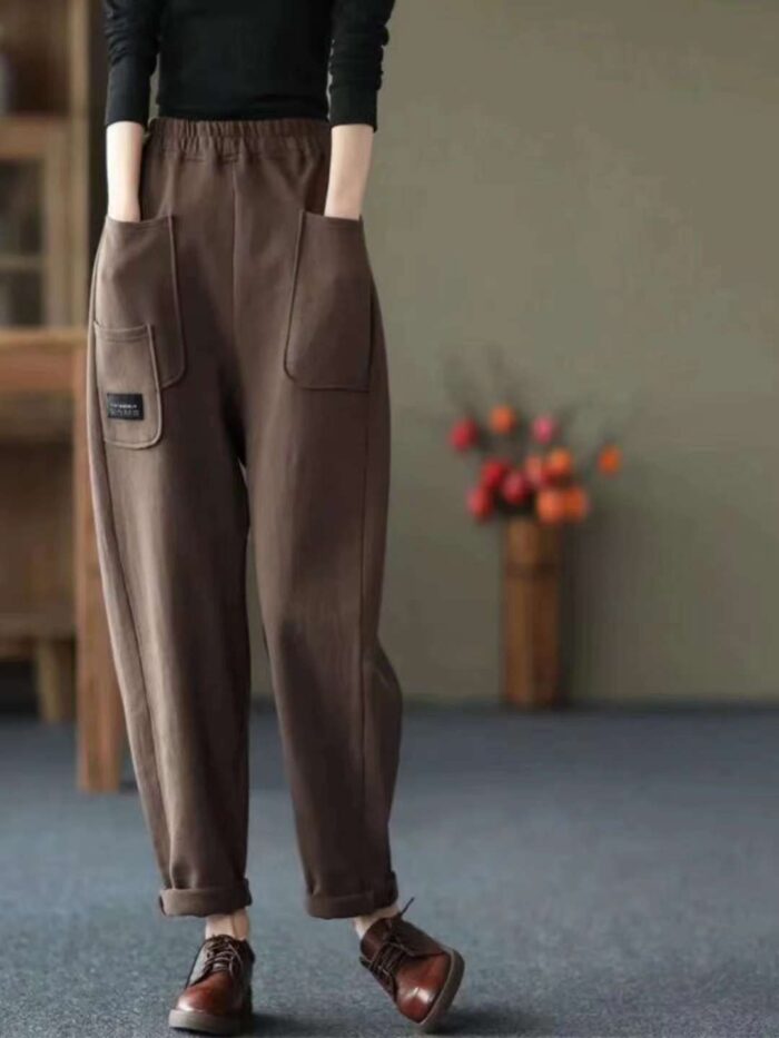 Factory Wholesale Ready Made Garments Stock Clearance-Cotton trousers Loose casual retro pocket versatile trousers - Tradedubai.ae Wholesale B2B Market