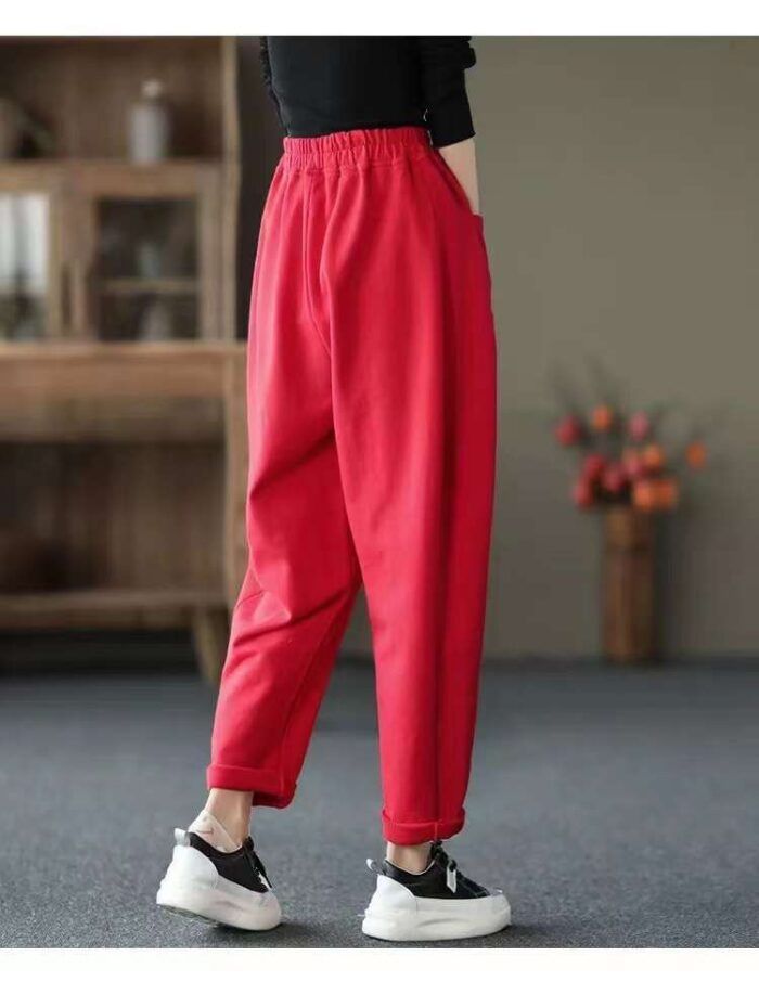 Factory Wholesale Ready Made Garments Stock Clearance-Cotton trousers Loose casual retro pocket versatile trousers - Tradedubai.ae Wholesale B2B Market