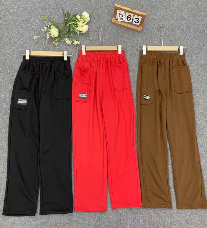 Factory Wholesale Ready Made Garments Stock Clearance-Cotton trousers Loose casual retro pocket versatile trousers - Tradedubai.ae Wholesale B2B Market