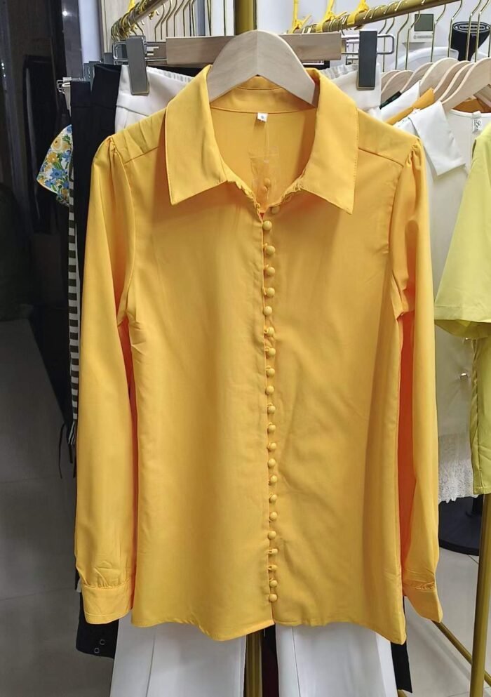 Factory Wholesale Ready Made Garments Stock Clearance-Korean style fashionable versatile blouse 2 - Tradedubai.ae Wholesale B2B Market