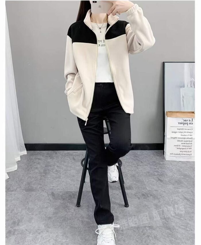 Factory Wholesale Ready Made Garments Stock Clearance-Outdoor warm lambswool zipper jacket spring and autumn style - Tradedubai.ae Wholesale B2B Market