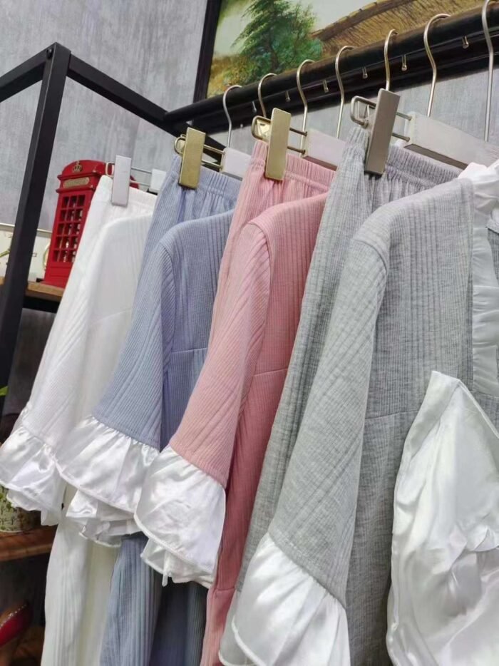 Factory Wholesale Ready Made Garments Stock Clearance-Pure cotton pajamas two-piece set 8 - Tradedubai.ae Wholesale B2B Market