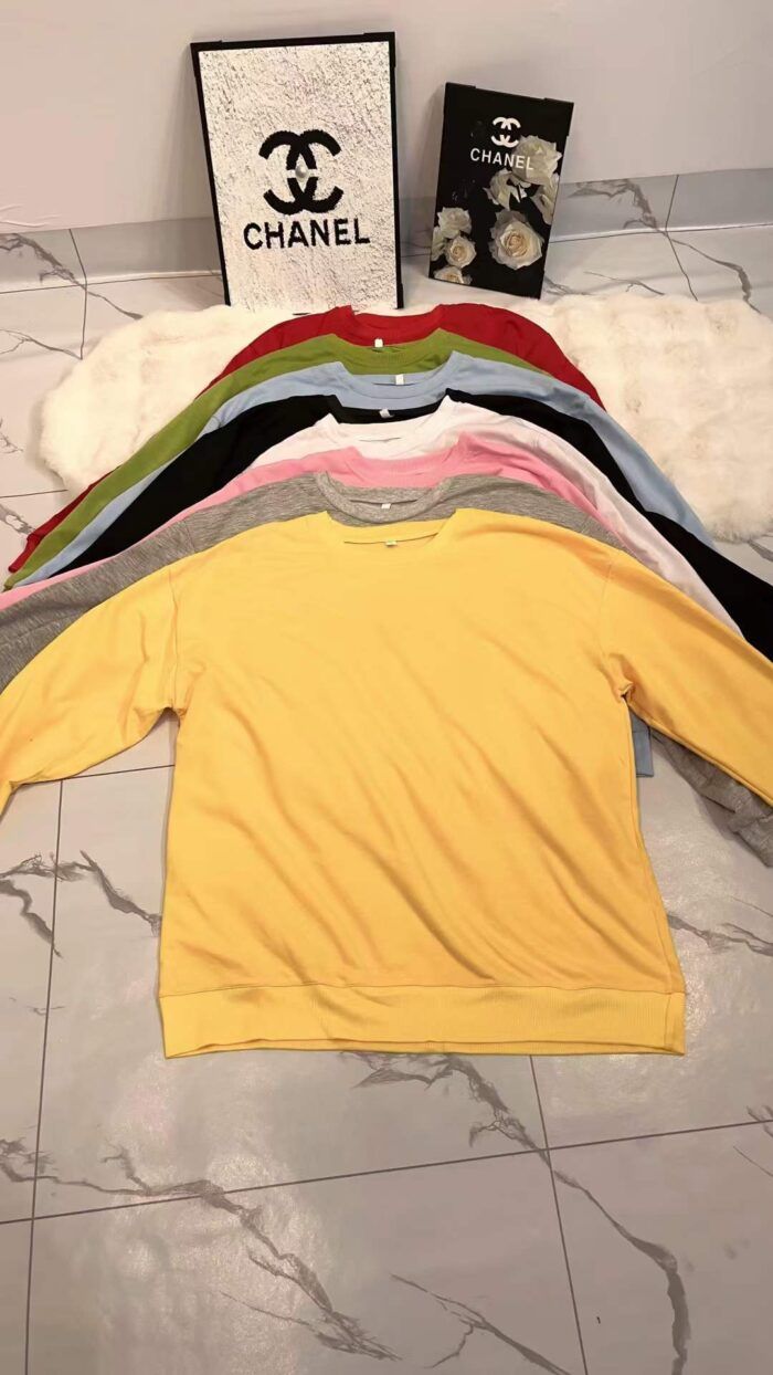 Factory Wholesale Ready Made Garments Stock Clearance-candy colored loose large sweatshirt for women - Tradedubai.ae Wholesale B2B Market