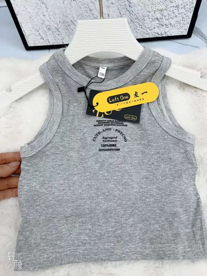 Factory Wholesale Ready Made Garments Stock Clearance-new childrens short high-waisted and big childrens suspender tops for girls to wear inside 2 - Tradedubai.ae Wholesale B2B Market
