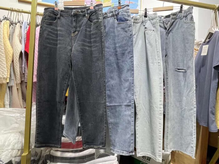 Factory Wholesale Ready Made Garments Stock Clearance-womens BF style trousers jeans and wide-leg pants - Tradedubai.ae Wholesale B2B Market