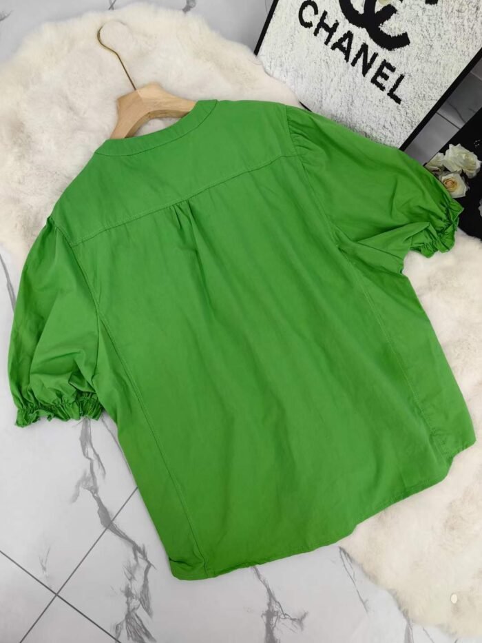 Factory Wholesale Ready Made Garments Stock Clearance-womens summer plus size loose round neck shirt and puff sleeve top for pretty girls 1 - Tradedubai.ae Wholesale B2B Market