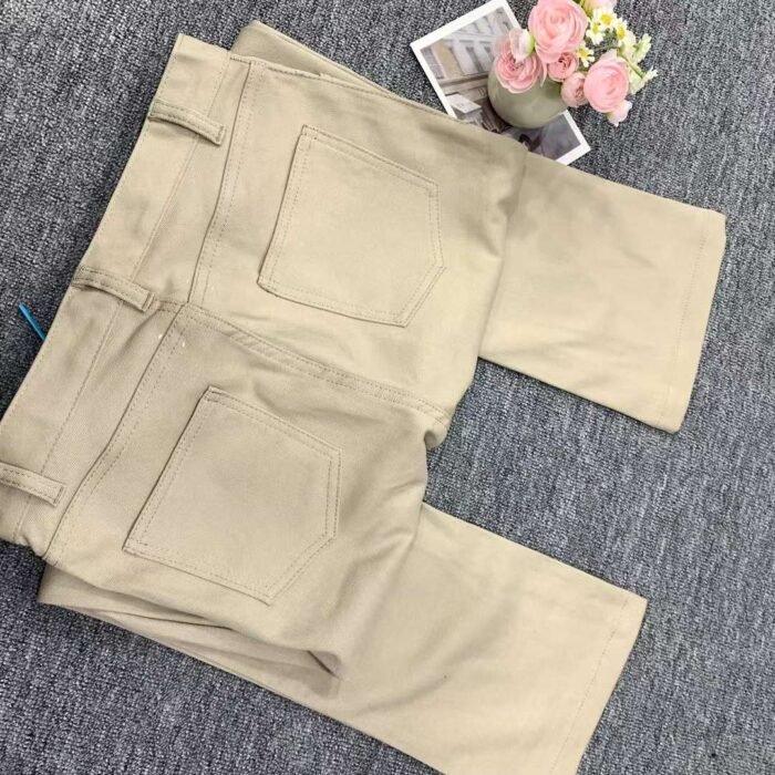 Factory Wholesale Ready Made Garments Stock Clearance-womens trousers washed cotton high-waisted trousers slim fit trousers 6 - Tradedubai.ae Wholesale B2B Market