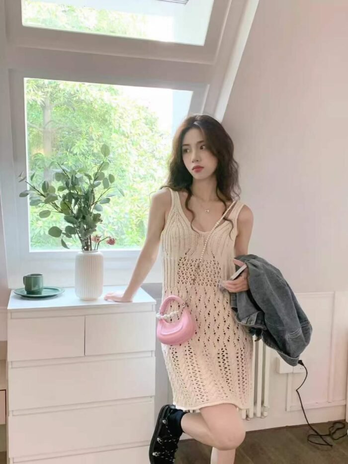 Fashionable and trendy womens summer layered knitted suspender dress with a niche design - Tradedubai.ae Wholesale B2B Market