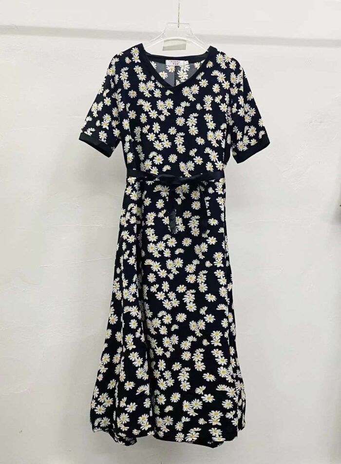 Floral tie waist elegant dress - Tradedubai.ae Wholesale B2B Market