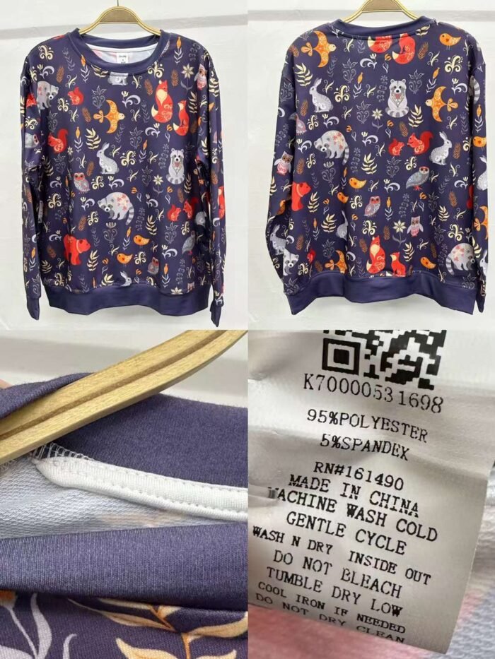 Foreign trade large size loose casual printed round neck long-sleeved sweatshirts - Tradedubai.ae Wholesale B2B Market