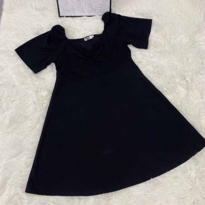 French Hepburn style plus size dress beautiful black knee-length dress 1 - Tradedubai.ae Wholesale B2B Market