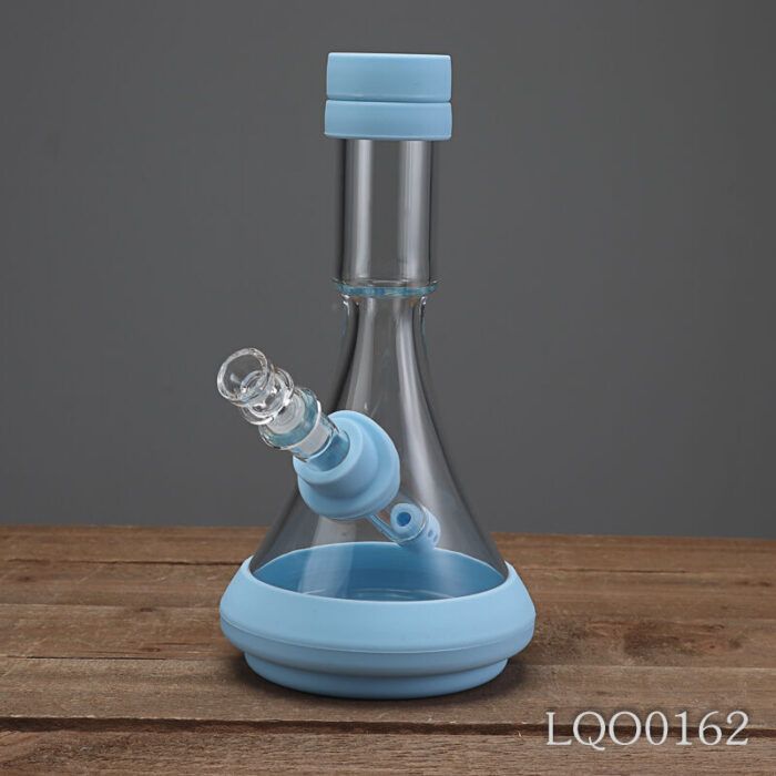 GRAV Deco Beaker with Silicone Skin Glass Bong Waterpipe Weed Bong - Hookah Shisha