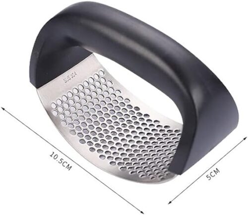Garlic Press Rocker Stainless Steel Garlic Mincer Crusher Professional Kitchen Gadgets Garlic Chopper with Ergonomic Handle Silicone Garlic Peeler4