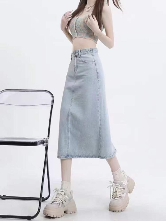 High elastic denim long skirt - Tradedubai.ae Wholesale B2B Market