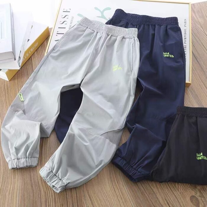 High-quality summer thin quick-drying sports casual pants for medium and large children mesh breathable knee technology - Tradedubai.ae Wholesale B2B Market