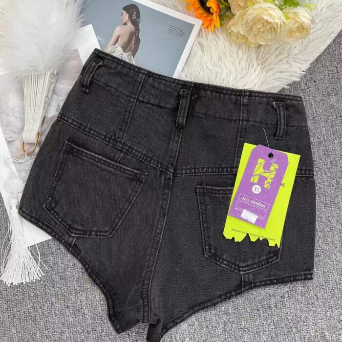 High-waisted hot girls new double-breasted ultra-short slim-fitting A-line hot pants - Tradedubai.ae Wholesale B2B Market