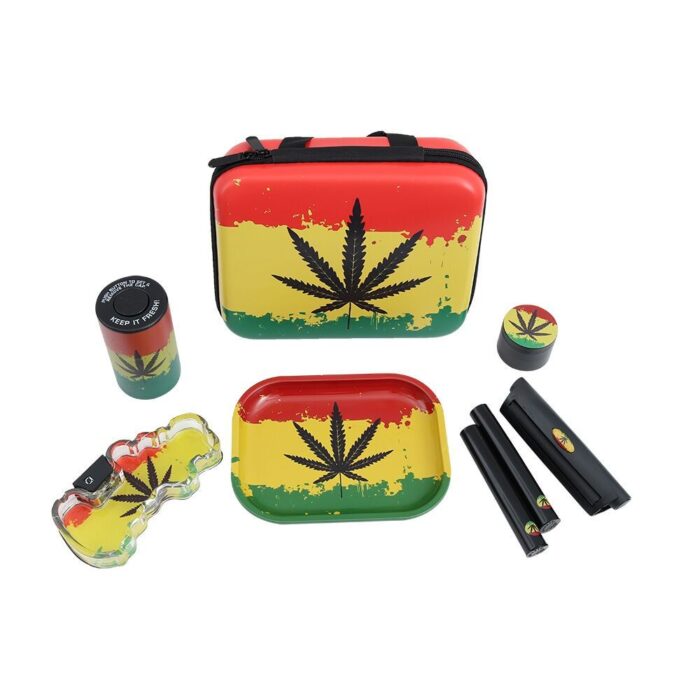 IN STOCK Wholesale Custom Logo Smoking Set Kit Metal Rolling Tray Herb Grinder Storage Jar Backwoods LED Ashtray with Joint Tube - Tradedubai.ae Wholesale B2B Market