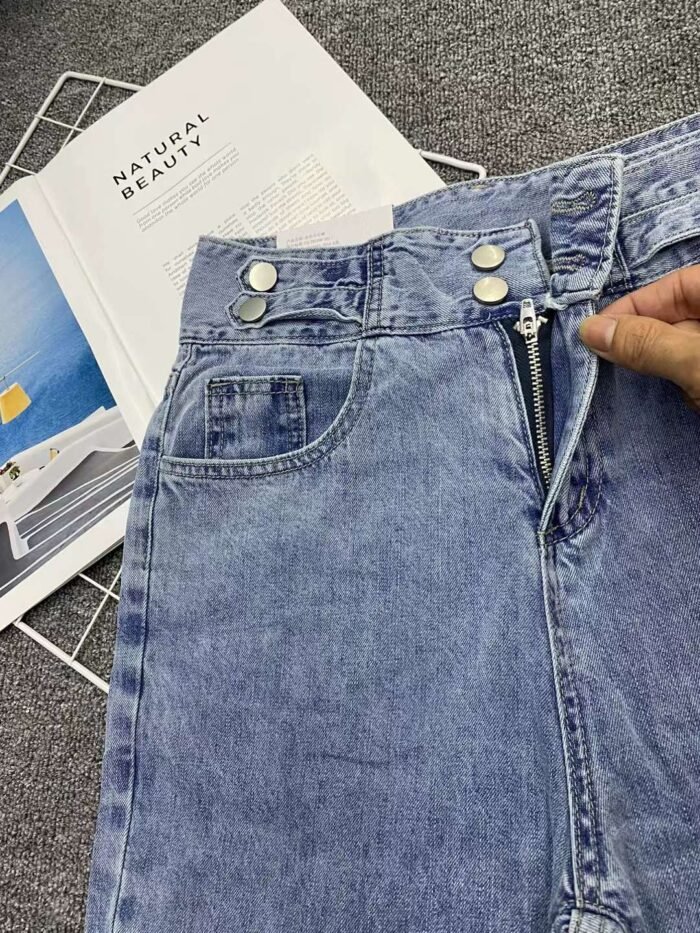 Korean style high waist jeans for women - Tradedubai.ae Wholesale B2B Market