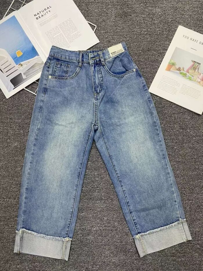 Korean style high waist jeans for women - Tradedubai.ae Wholesale B2B Market