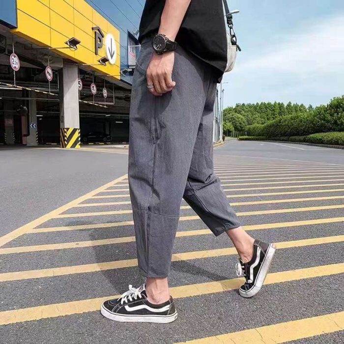 Korean style mens loose straight cotton and linen nine-point pants 3 - Tradedubai.ae Wholesale B2B Market