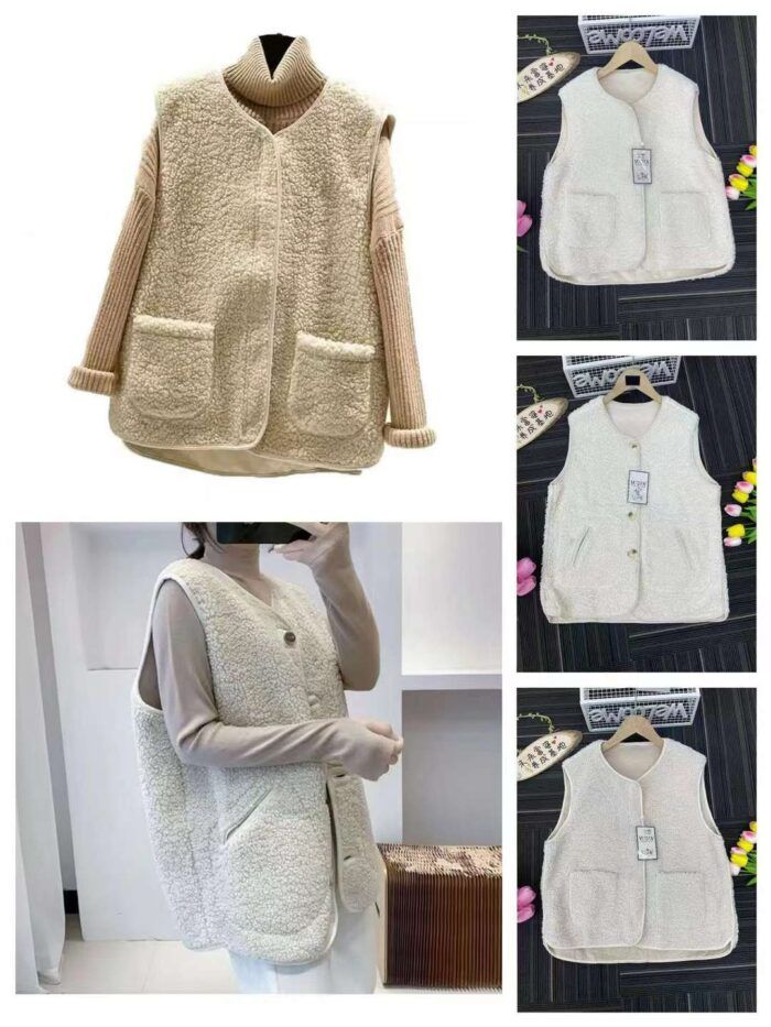 Lamb plush vest jacket - Tradedubai.ae Wholesale B2B Market