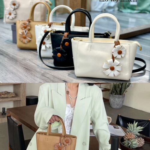 Leather Cute Tote Bags with Flower women tote bags girls tote bag M8171