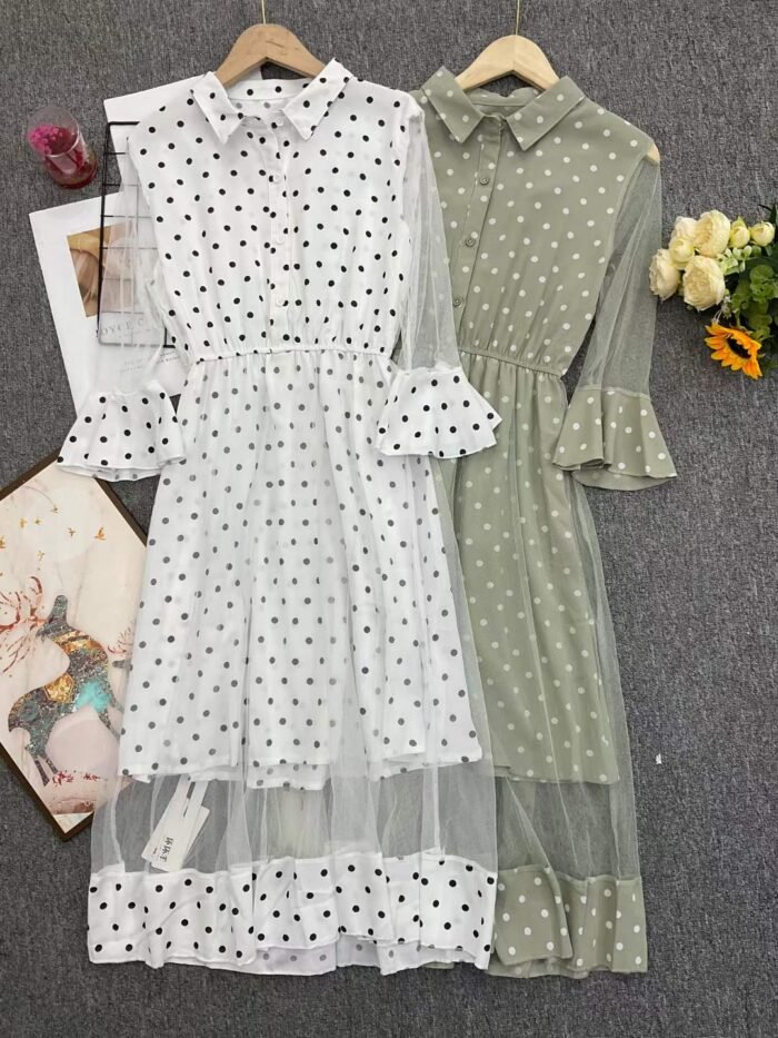 Line 13 has released a batch of elegant French-style polka-dot Polo dresses - Tradedubai.ae Wholesale B2B Market