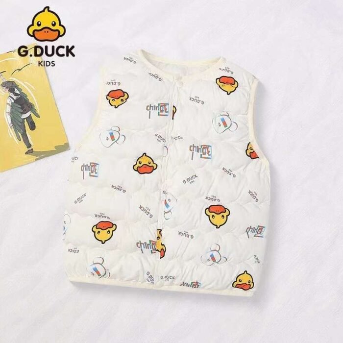 Little Yellow Duck autumn and winter warm and lightweight cartoon down cotton vest for boys and girls - Tradedubai.ae Wholesale B2B Market