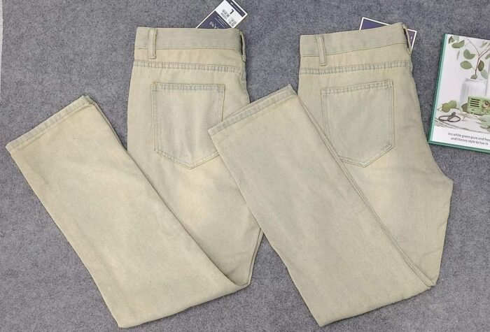 Mens Washed cotton yellow mud jeans - Tradedubai.ae Wholesale B2B Market