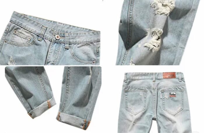 Mens washed cotton vintage ripped jeans - Tradedubai.ae Wholesale B2B Market