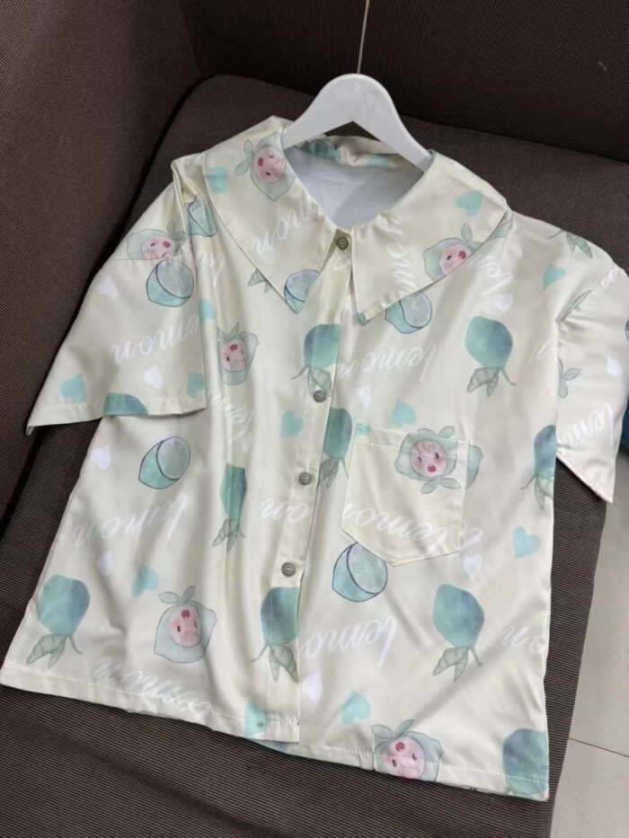 Mori girl fresh avocado shirt cardigan - Tradedubai.ae Wholesale B2B Market