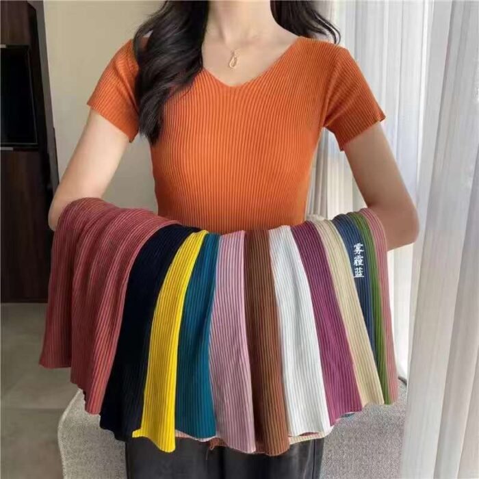 New high quality knitted short sleeve tops - Tradedubai.ae Wholesale B2B Market