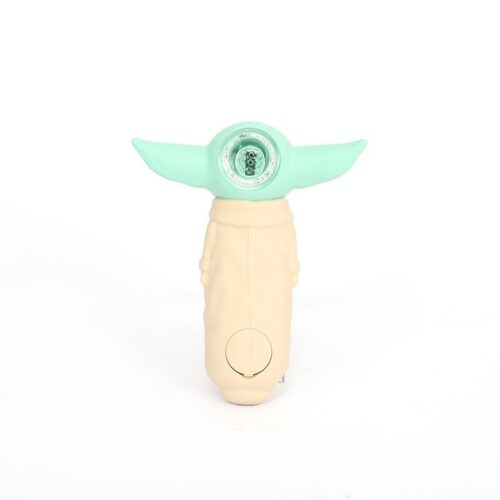 Portable Smoke 5 Baby Yoda Silicone Weed Pipe With Glass Bowl - Tradedubai.ae Wholesale B2B Market
