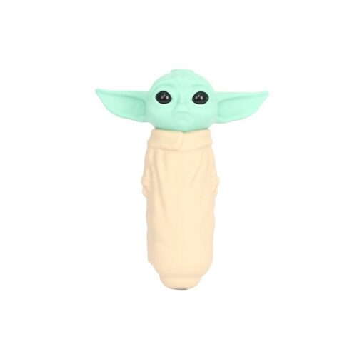 Portable Smoke 5 Baby Yoda Silicone Weed Pipe With Glass Bowl - Tradedubai.ae Wholesale B2B Market