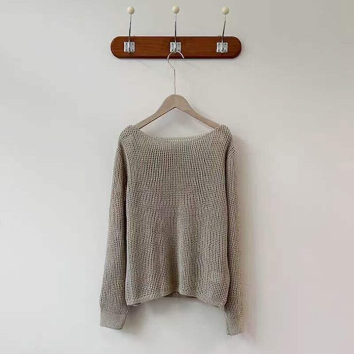 Round neck hollowed out loose versatile sweet and lazy knitted sweater for women - Tradedubai.ae Wholesale B2B Market