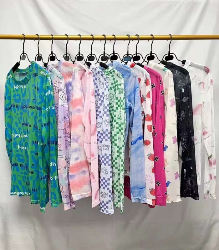 Small style ice silk thin long-sleeved sun protection T-shirt series womens summer 2024 - Tradedubai.ae Wholesale B2B Market