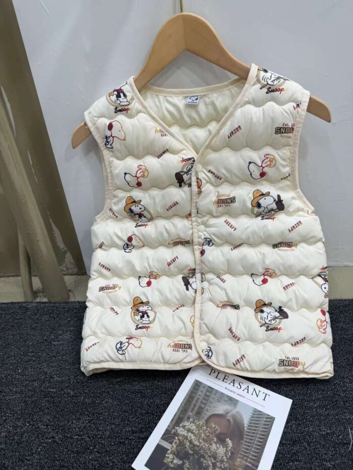 Snoopy autumn and winter warm and thin outer wear for boys and girls cartoon down cotton vest - Tradedubai.ae Wholesale B2B Market