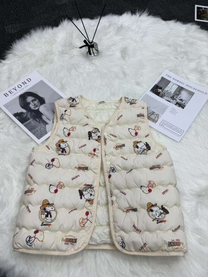 Snoopy autumn and winter warm and thin outer wear for boys and girls cartoon down cotton vest - Tradedubai.ae Wholesale B2B Market