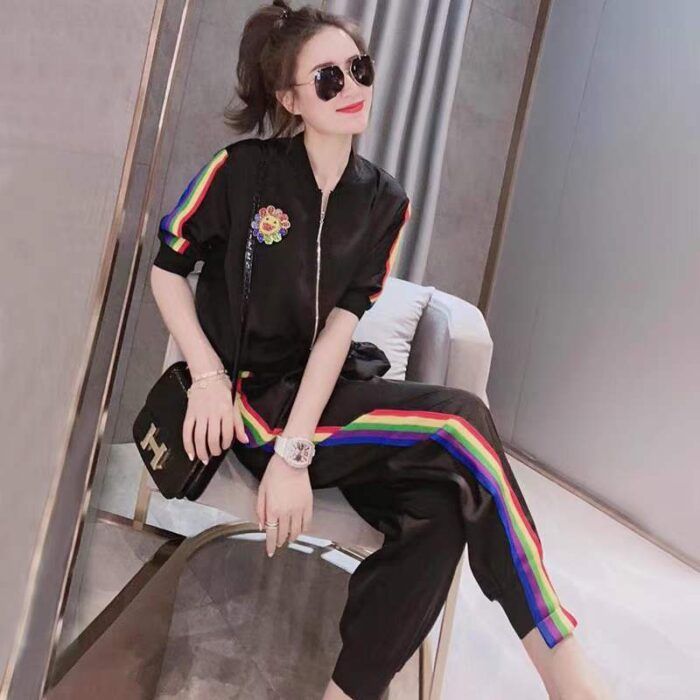 Sports embroidered womens sports suits including shorts and short-sleeved suits - Tradedubai.ae Wholesale B2B Market