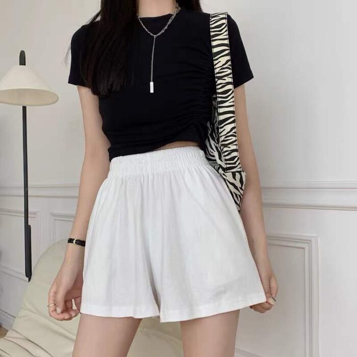 Sports wide-leg casual hot girl shorts summer Korean style ins trendy solid color - Tradedubai.ae Wholesale B2B Market