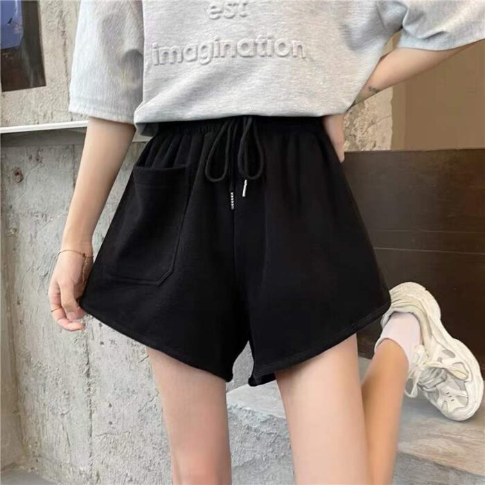 Sports wide-leg casual hot girl shorts summer Korean style ins trendy solid color - Tradedubai.ae Wholesale B2B Market