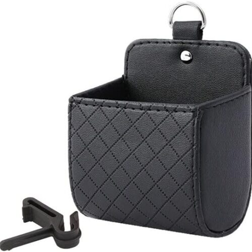 Stowing Tidying Car Air Vent Storage Bag Auto Air Conditioner Leather Organizer Sundries Storage Box For Mobile Phone Key Tissue Glasses4