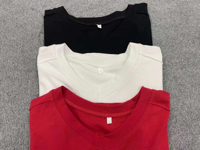 Straight cut fishbone slim short sleeves V-neck design - Tradedubai.ae Wholesale B2B Market