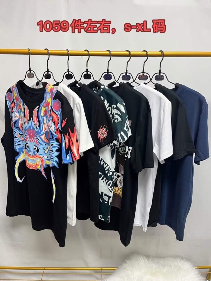 Summer trendy brand ins color printed short-sleeved mens trendy brand personalized fashion trend - Tradedubai.ae Wholesale B2B Market