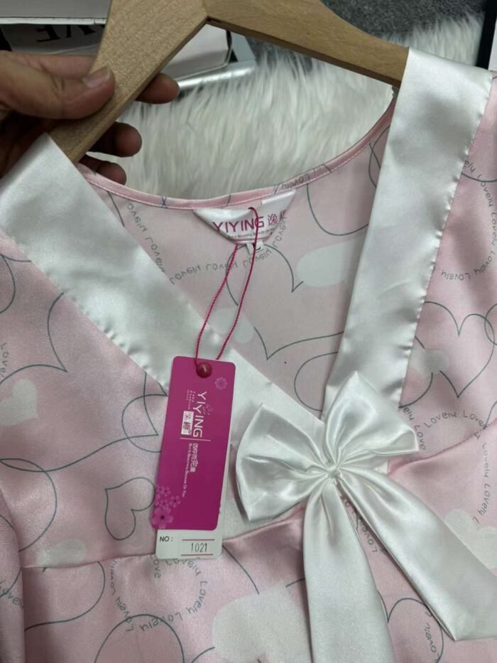 Sweet and cute ice silk short-sleeved thick thin shorts and pajamas with bows - Tradedubai.ae Wholesale B2B Market