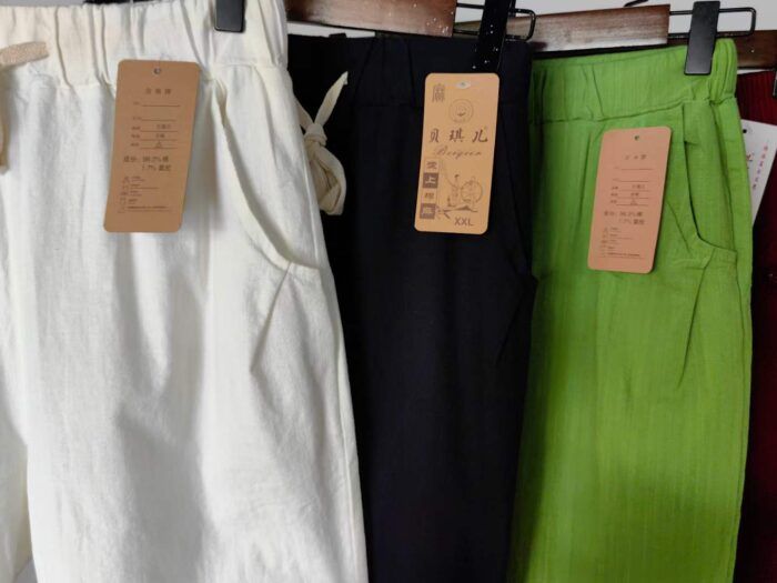 Thin linen and cotton womens trousers mainly black and white - Tradedubai.ae Wholesale B2B Market