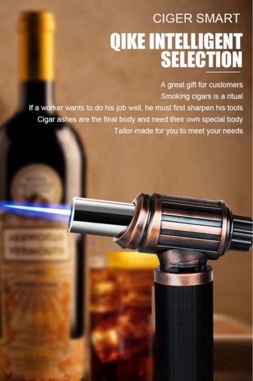 Three Stroke Flame Custom Logo Cigarette Smoke Outdoor Camping and Kitchen Cook High Power Bullet Butane Torch Lighter - Tradedubai.ae Wholesale B2B Market
