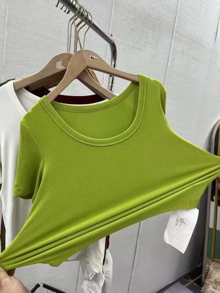 U-neck short-sleeved T-shirt for women 1 - Tradedubai.ae Wholesale B2B Market