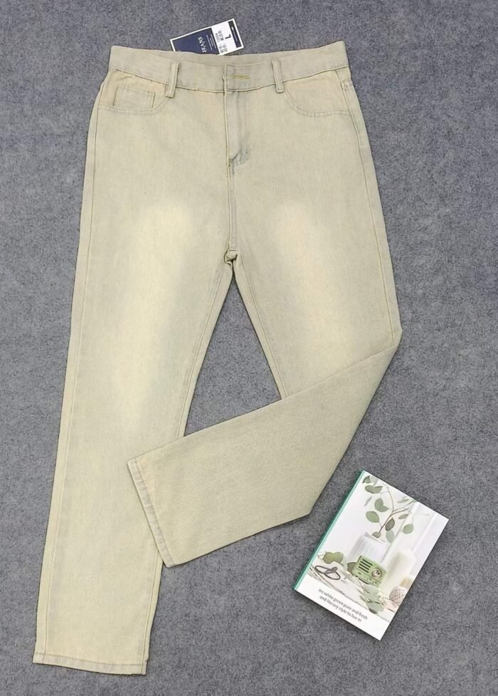 Washed cotton yellow mud jeans - Tradedubai.ae Wholesale B2B Market