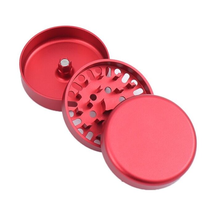 Wholesale Aluminum Frosted Surface Herb Weed Hemp Grinder 63 mm - 3 parts Tobacco Grinder Machine with Double Magnet - Tradedubai.ae Wholesale B2B Market